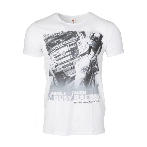 T-shirt BUSY RACING TATRA white - men